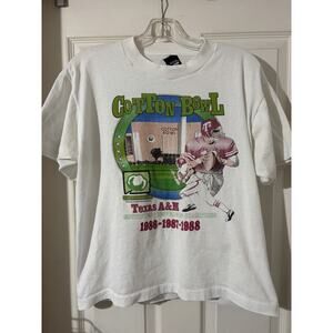 Vintage 80’s Cotton Bowl Shirt Texas A&M Sz L Dallas NCAA Football
